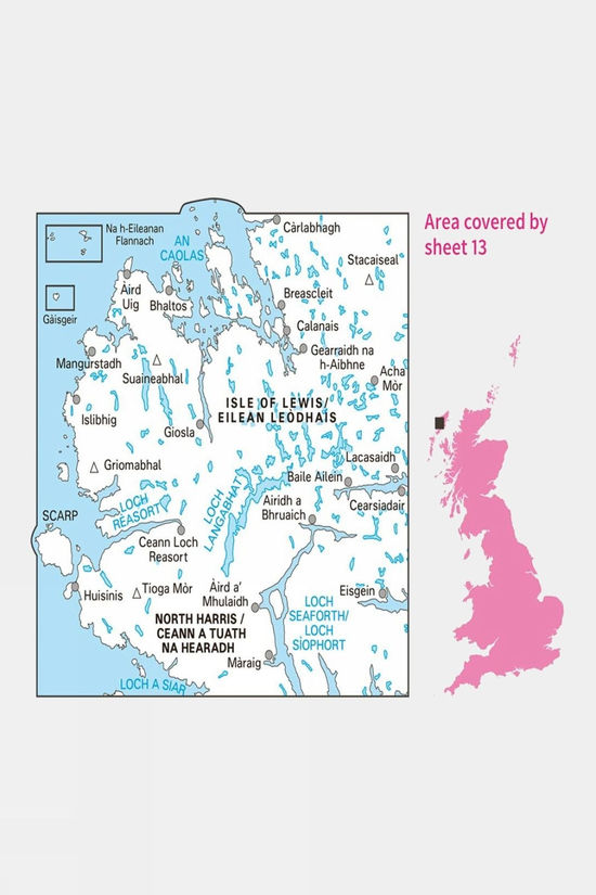 Landranger Map 13 West Lewis And North Harris