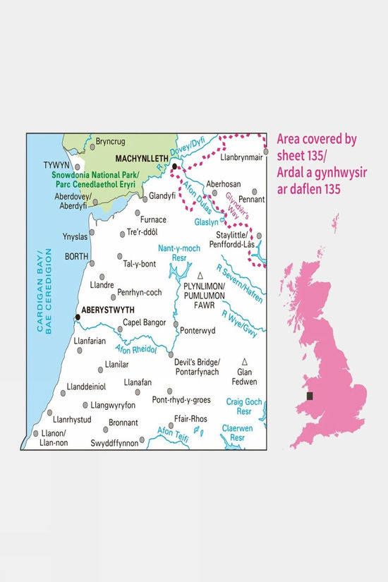 Landranger Map 135 Aberystwyth And Machynlleth