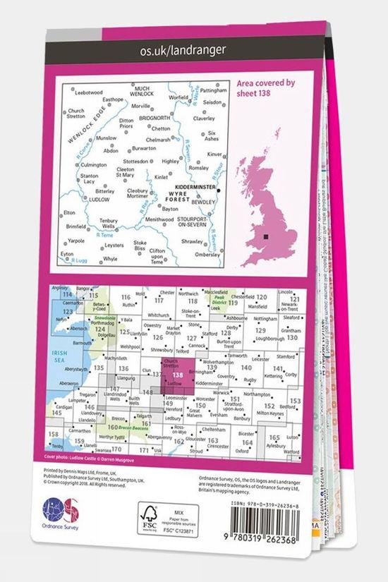 Landranger Map 138 Kidderminster And Wyre Forest