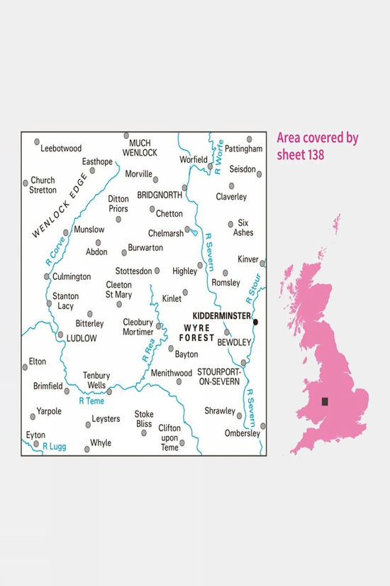 Landranger Map 138 Kidderminster And Wyre Forest