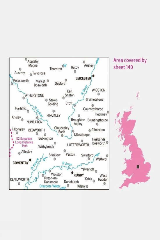 Landranger Map 140 Leicester Coventry And Rugby