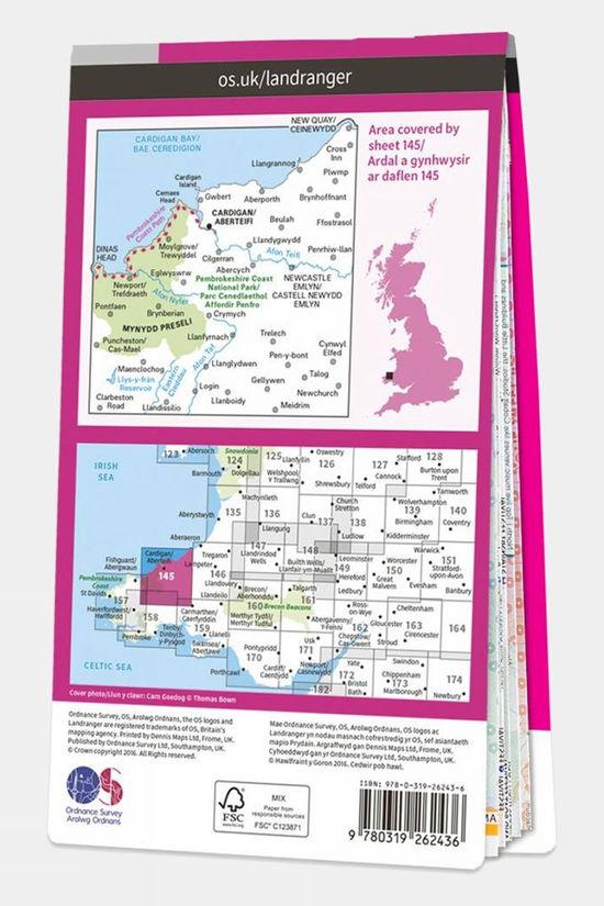 Landranger Map 145 Cardigan And Mynydd Preseli
