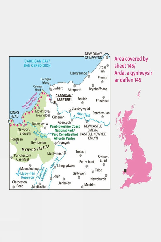 Landranger Map 145 Cardigan And Mynydd Preseli
