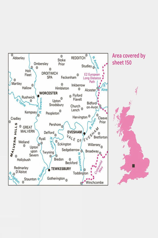 Landranger Map 150 Worcester And The Malverns