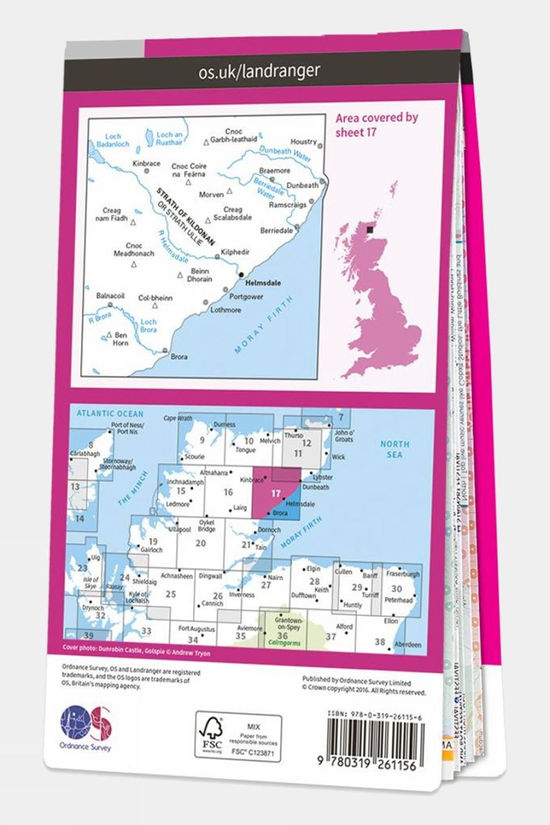 Landranger Map 17 Helmsdale And Strath Of Kildonan