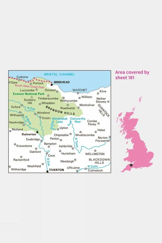 Landranger Map 181 Minehead And Brendon Hills