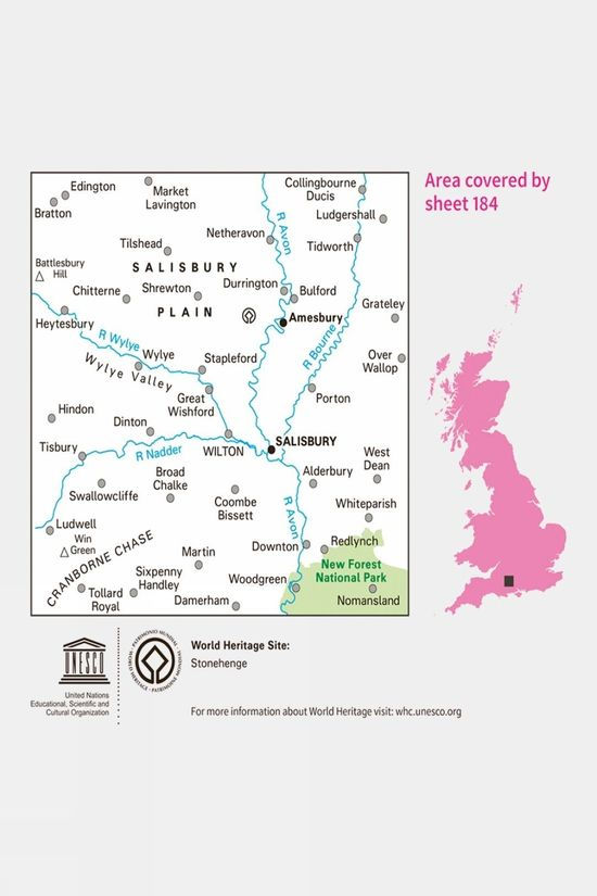 Landranger Map 184 Salisbury And The Plain