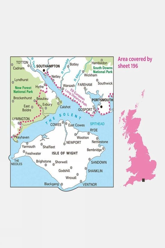 Landranger Map 196 The Solent And Isle Of Wight
