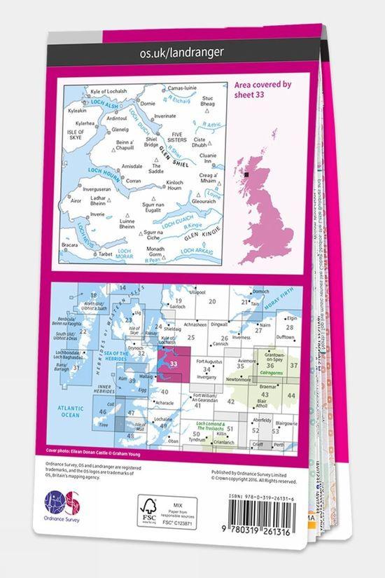 Landranger Map 33 Loch Alsh Glen Shiel And Loch Hourn