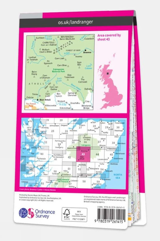 Landranger Map 43 Braemar And Blair Atholl