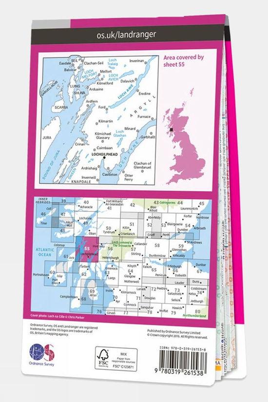 Landranger Map 55 Lochgilphead And Loch Awe