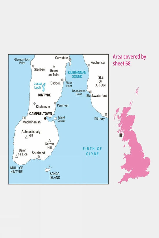 Landranger Map 68 South Kintyre And Campbeltown