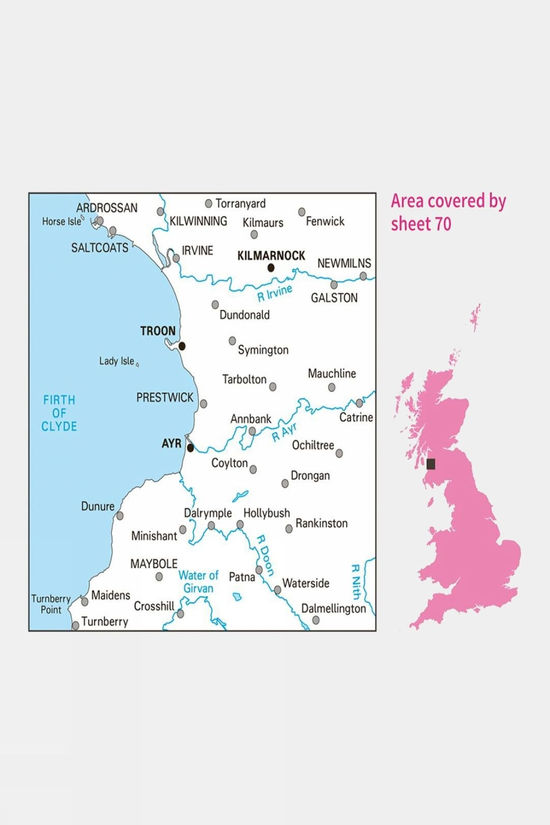 Landranger Map 70 Ayr Kilmarnock And Troon