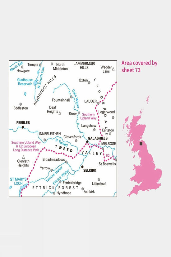 Landranger Map 73 Peebles Galashiels And Selkirk