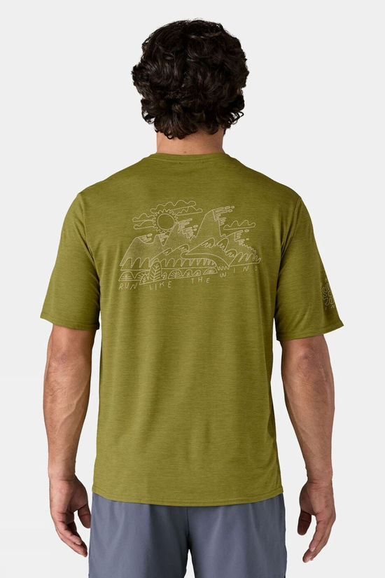 Mens Capilene Cool Daily Lands Graphic T-Shirt