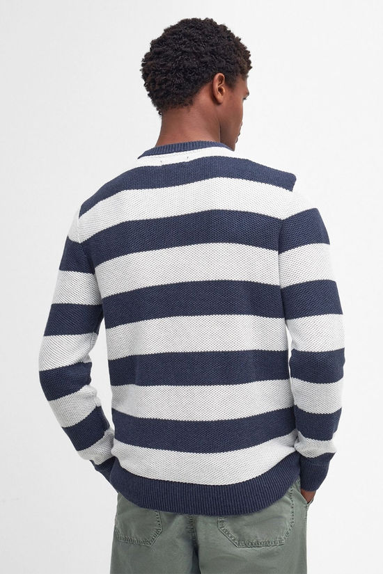 Mens Craster Striped Crew Neck Knitted Jumper