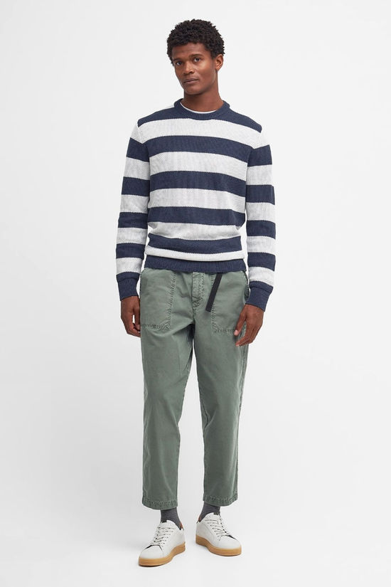 Mens Craster Striped Crew Neck Knitted Jumper