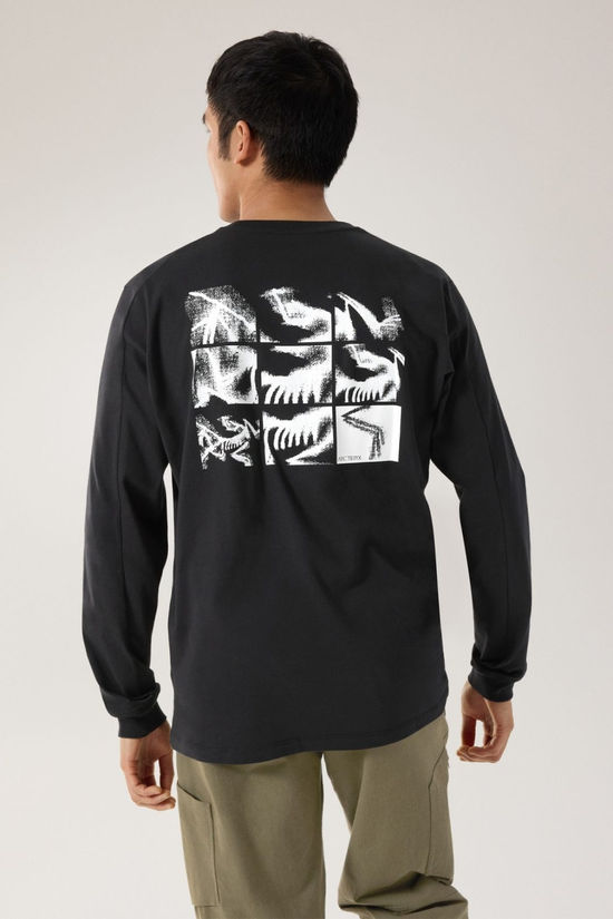 Mens Kragg SL Cotton Bird Tile Long Sleeve T-Shirt