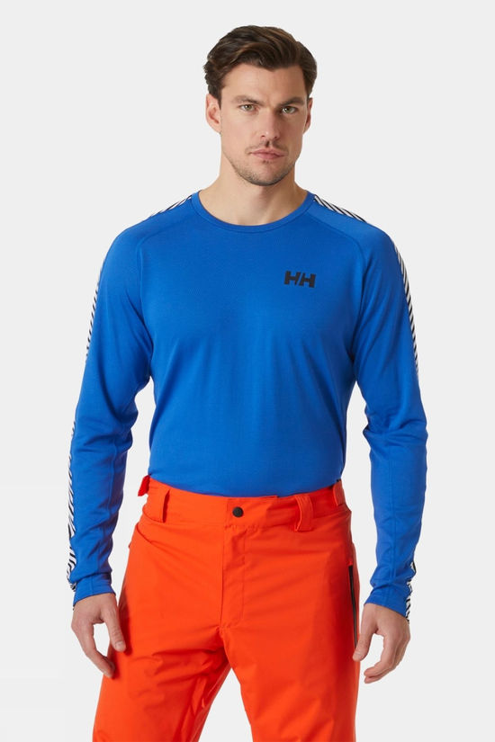 Mens Lifa Active Stripe Crew Baselayer Top