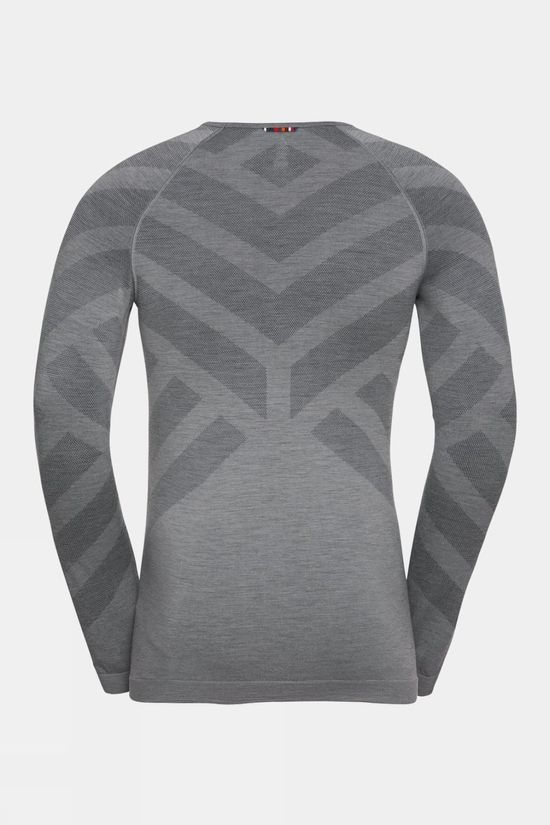Mens Natural + Kinship Long Sleeve Crew Neck Base Layer Top