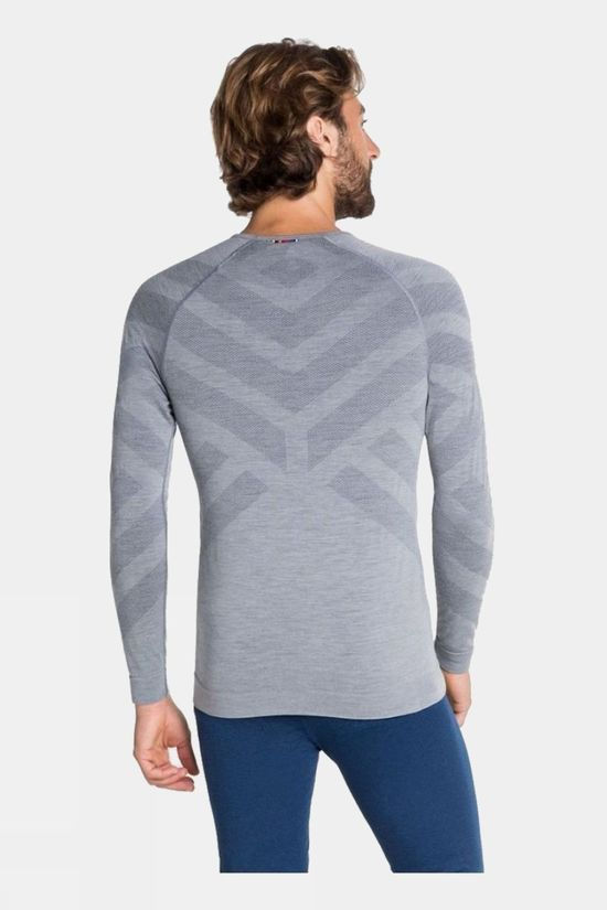 Mens Natural + Kinship Long Sleeve Crew Neck Base Layer Top