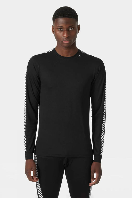 Mens Stripe Crew Long Sleeve Base Layer Top