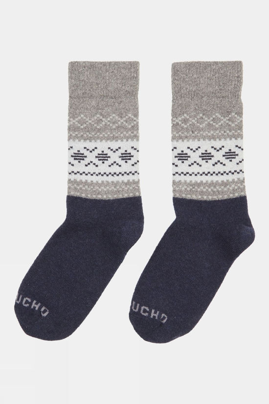 Unisex Light Block Patterned Crew Wool Socks