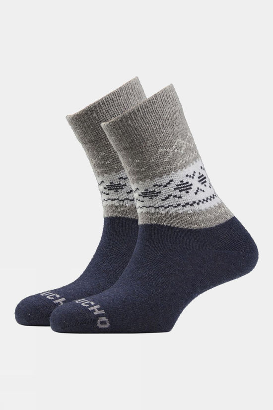 Unisex Light Block Patterned Crew Wool Socks