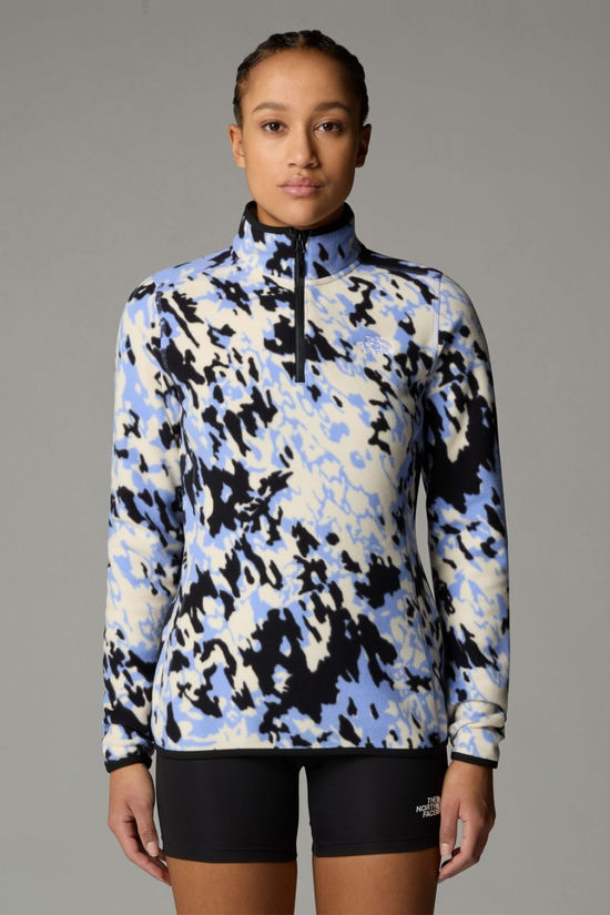 Womens 100 Glacier Printed Quarter Zip Fleece