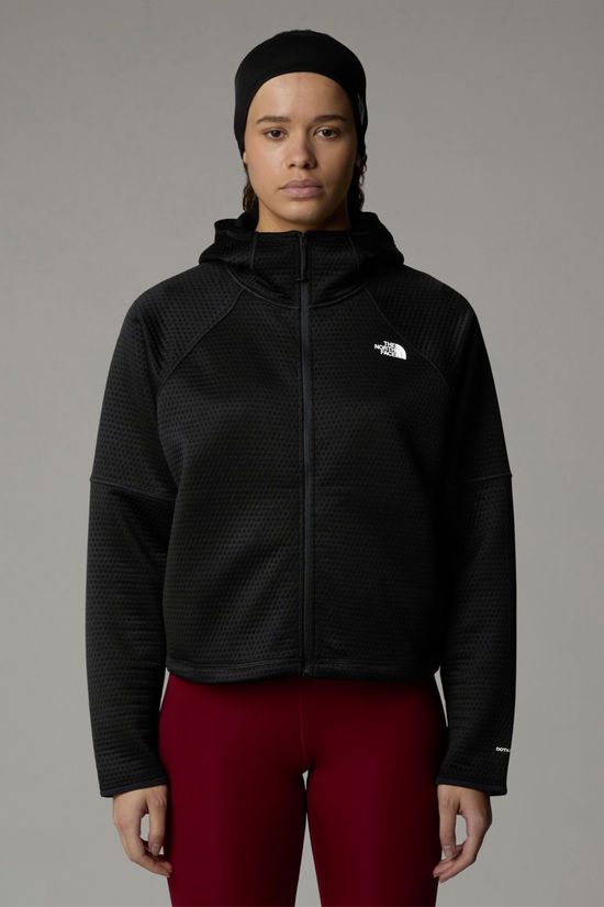 Womens Dotknit Thermal Full Zip Hoodie Fleece Jacket