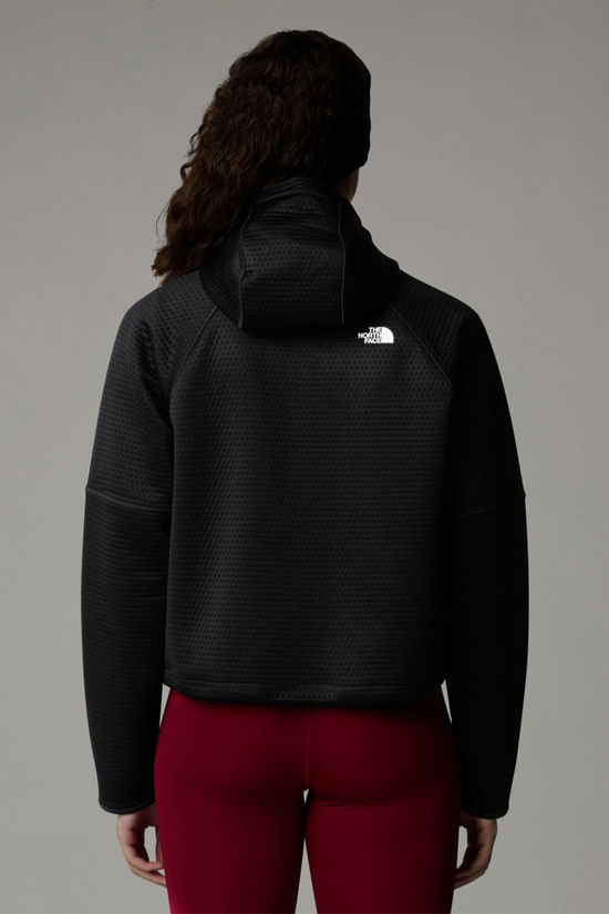 Womens Dotknit Thermal Full Zip Hoodie Fleece Jacket