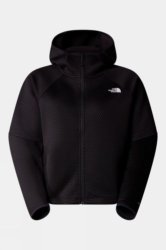 Womens Dotknit Thermal Full Zip Hoodie Fleece Jacket