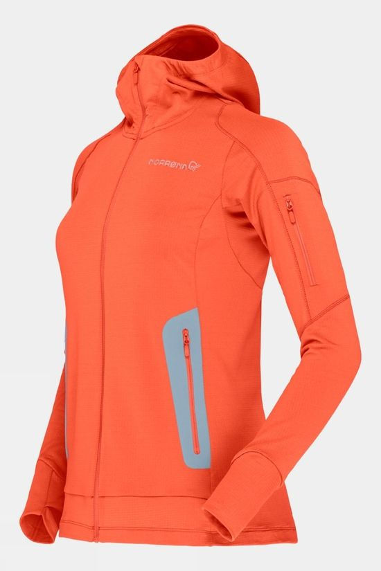 Womens Falketind Power Grid Hood Fleece Jacket