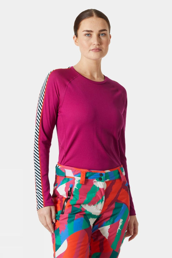 Womens Lifa Active Stripe Crew Base Layer Top