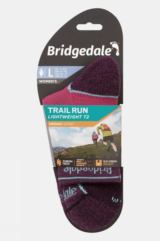 Womens Lightweight T2 Merino Sport 3/4 Crew Socks
