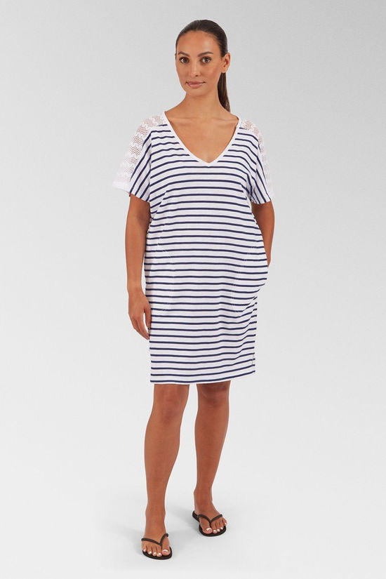 Womens Olive Oversized Recycled Cotton T-Shirt Dress