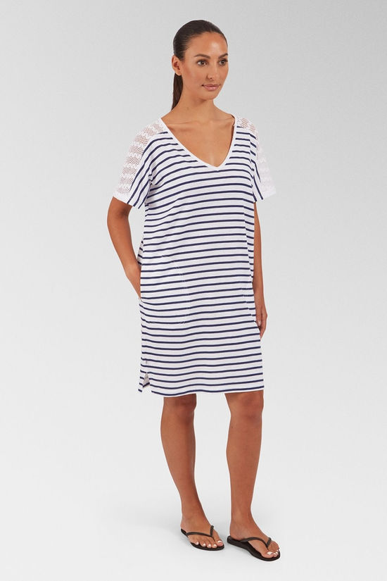 Womens Olive Oversized Recycled Cotton T-Shirt Dress