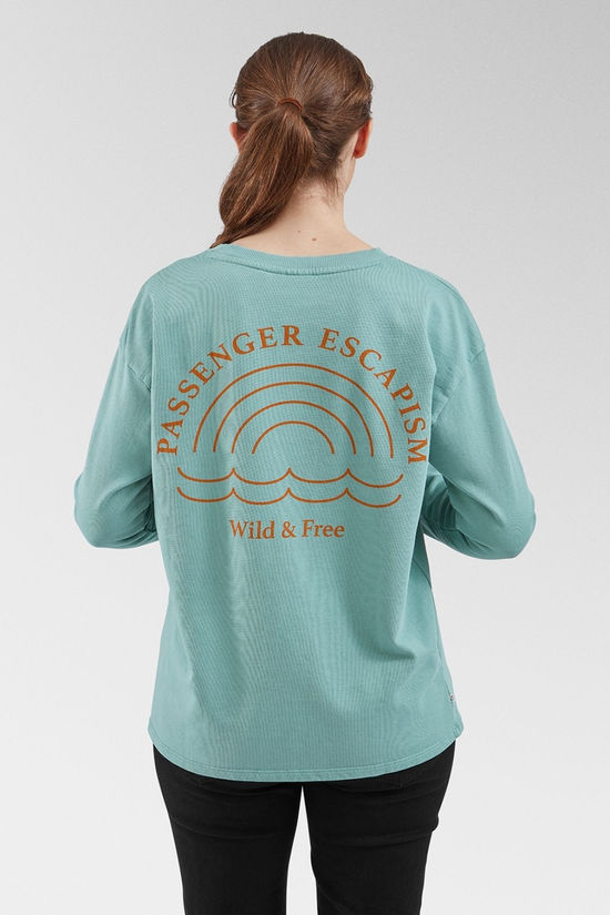 Womens Rainbow Recycled Cotton Oversized Sweatshirt