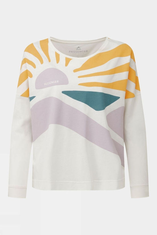 Womens Sunsets Organic Long Sleeve T-Shirt