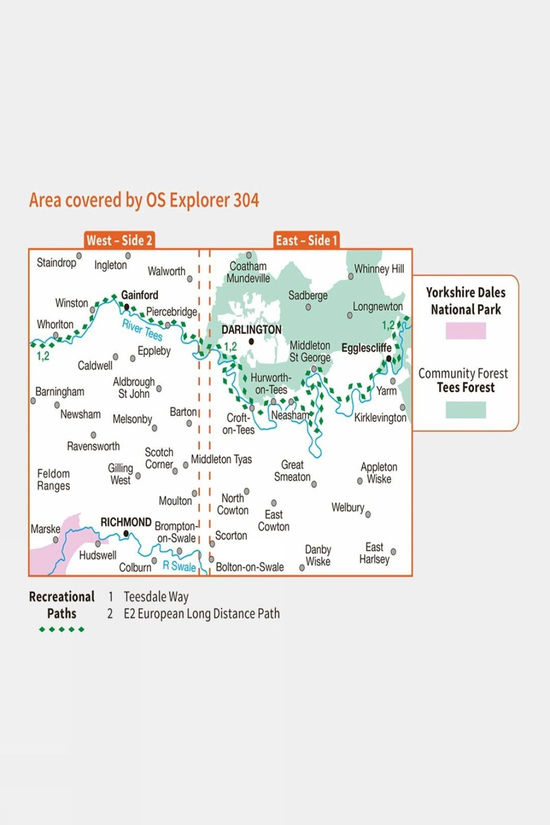 Active Explorer Map 304 Darlington And Richmond