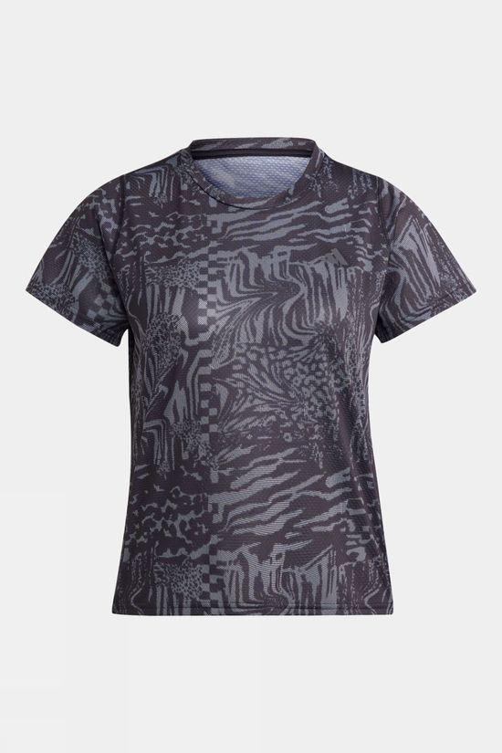 Womens Run Icons 3 Bar Logo Running Tee