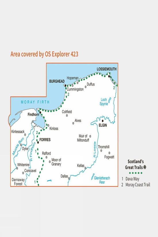 Explorer Map 423 Elgin Forres And Lossiemouth